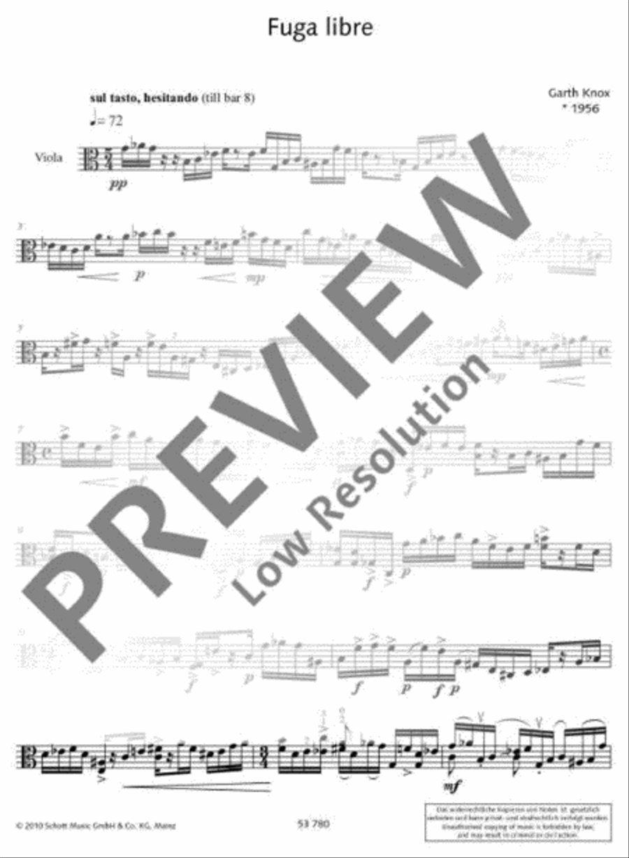 Fuga libre Viola Solo scores gallery preview page 10