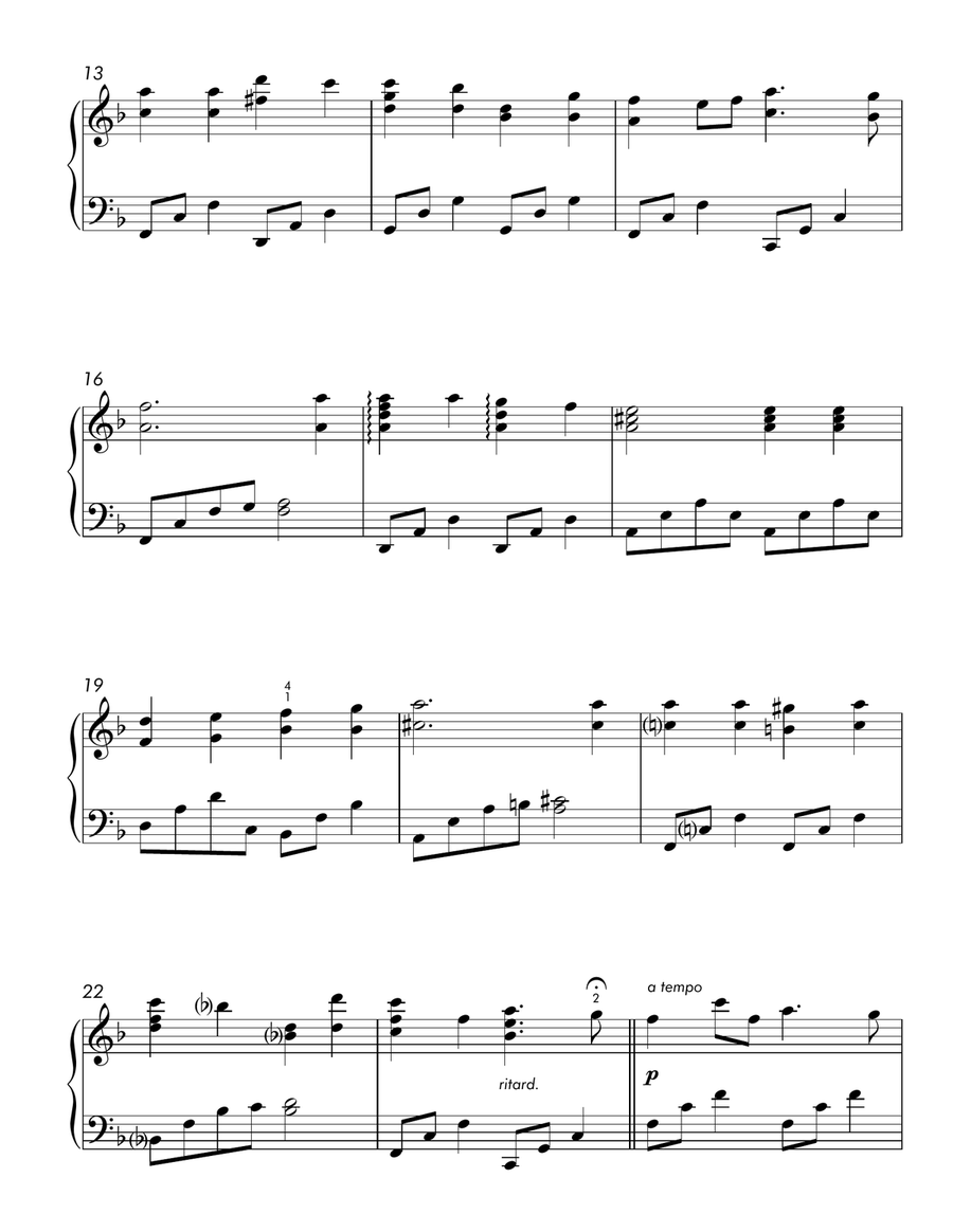 O Little Town of Bethlehem (Intermediate Piano) Piano Solo scores gallery preview page 3
