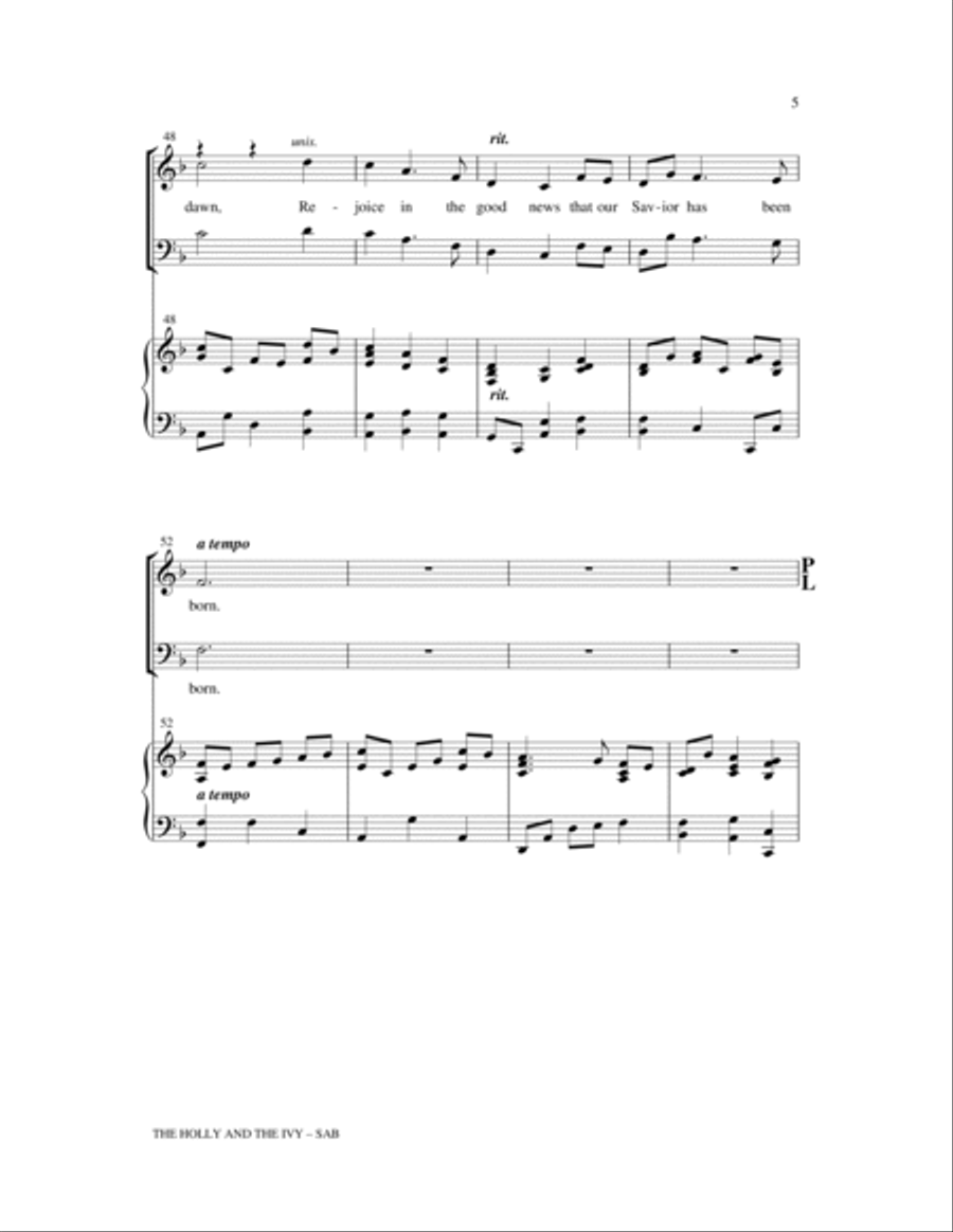 The Holly And The Ivy 3-Part scores gallery preview page 5
