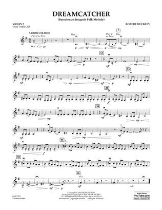 Dreamcatcher - Violin 3 (Viola Treble Clef)