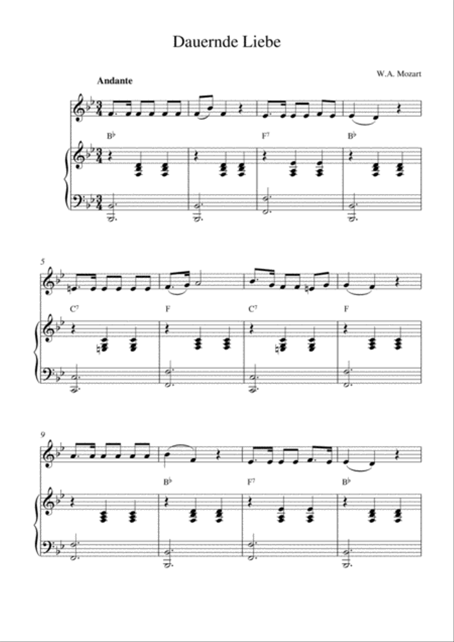 Dauernde Liebe Dauernde Liebe Piano scores gallery preview page 1