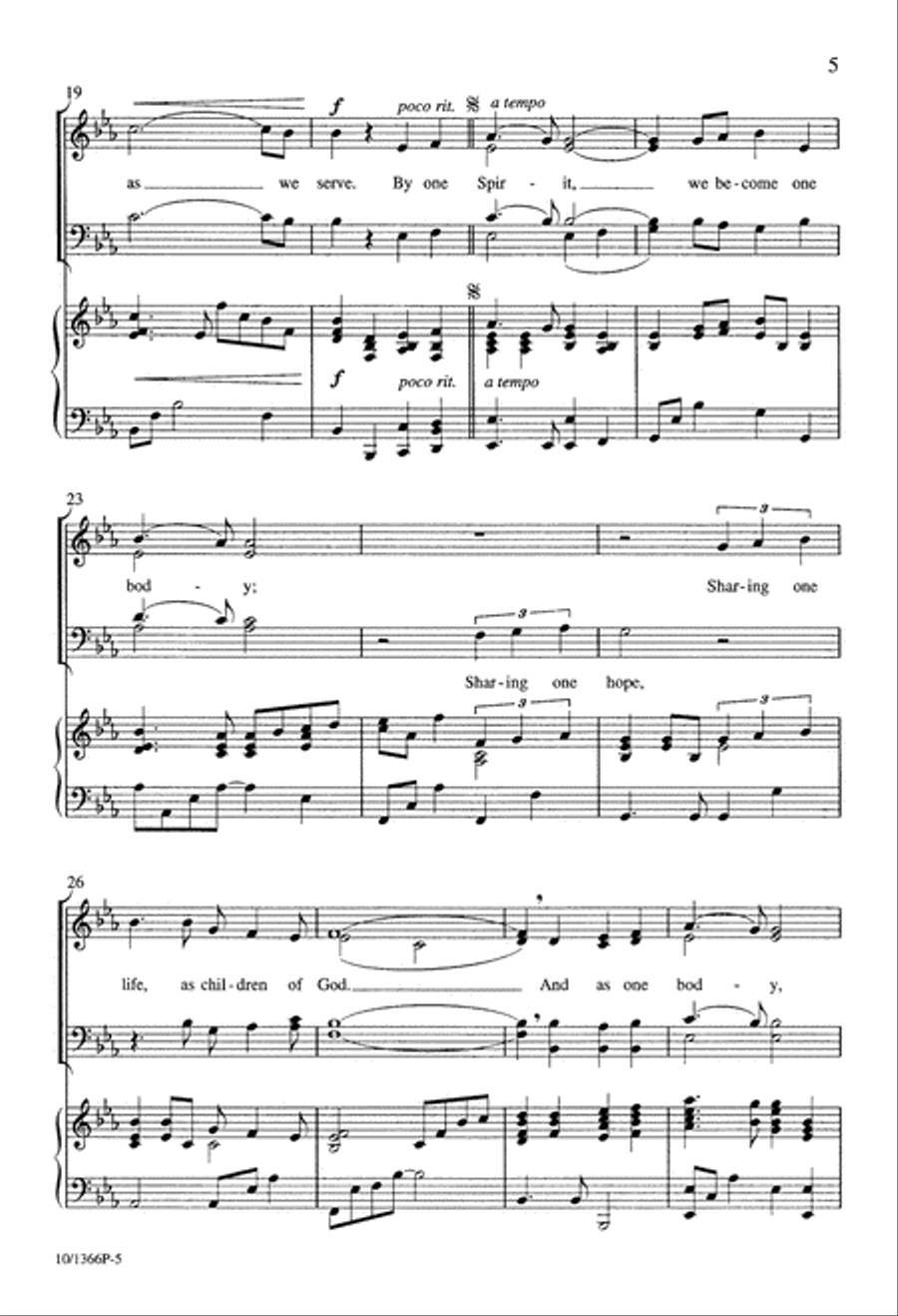 By One Spirit 4-Part scores gallery preview page 5