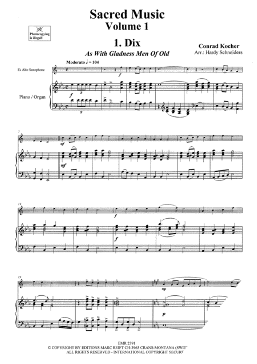 Sacred Music Volume 1 Alto Saxophone scores gallery preview page 3