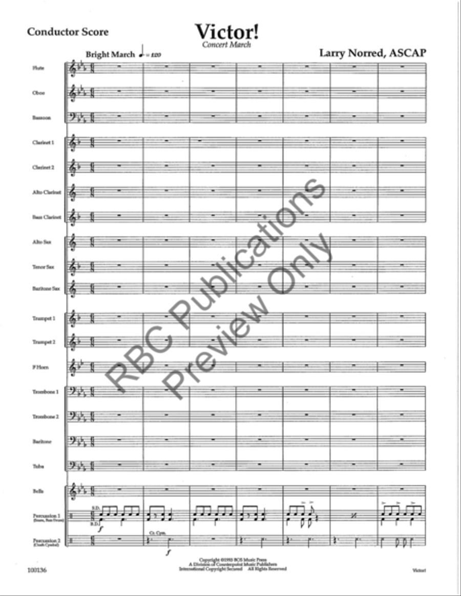 Victor (Score) Concert Band scores gallery preview page 4