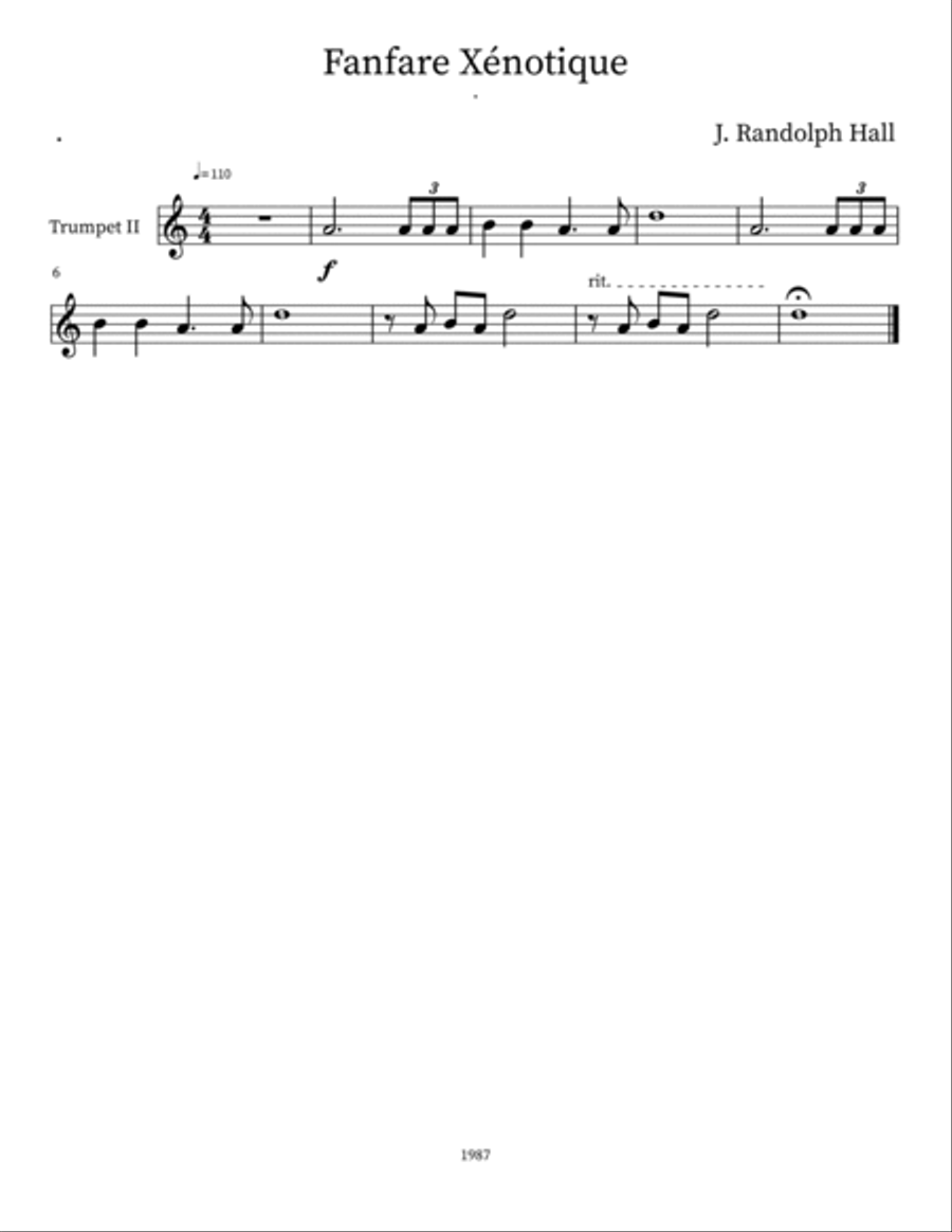 Fanfare Xénotique Small Ensemble scores gallery preview page 6