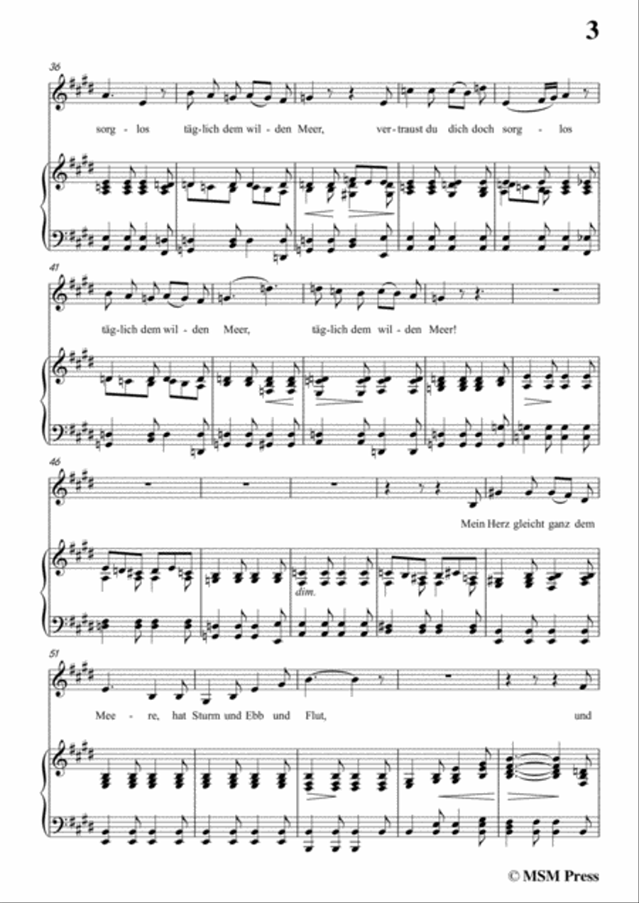 Schubert-Das Fischermädchen,in E Major,for Voice and Piano Voice Solo scores gallery preview page 5