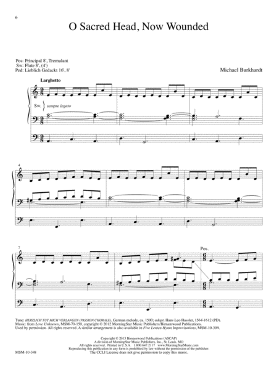 Ah, Holy Jesus Organ scores gallery preview page 4