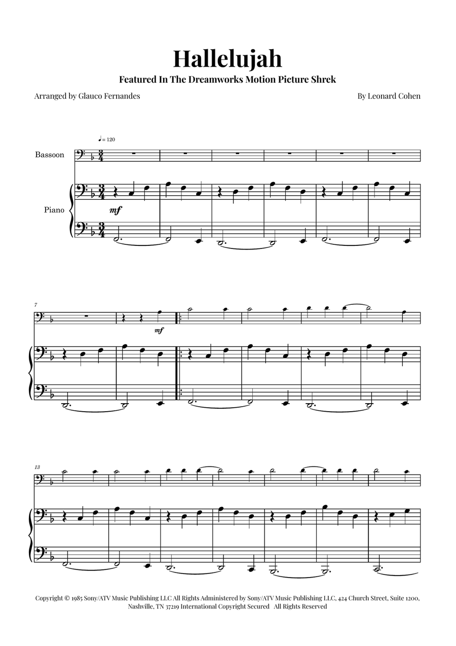 Hallelujah Chamber Music scores gallery preview page 1