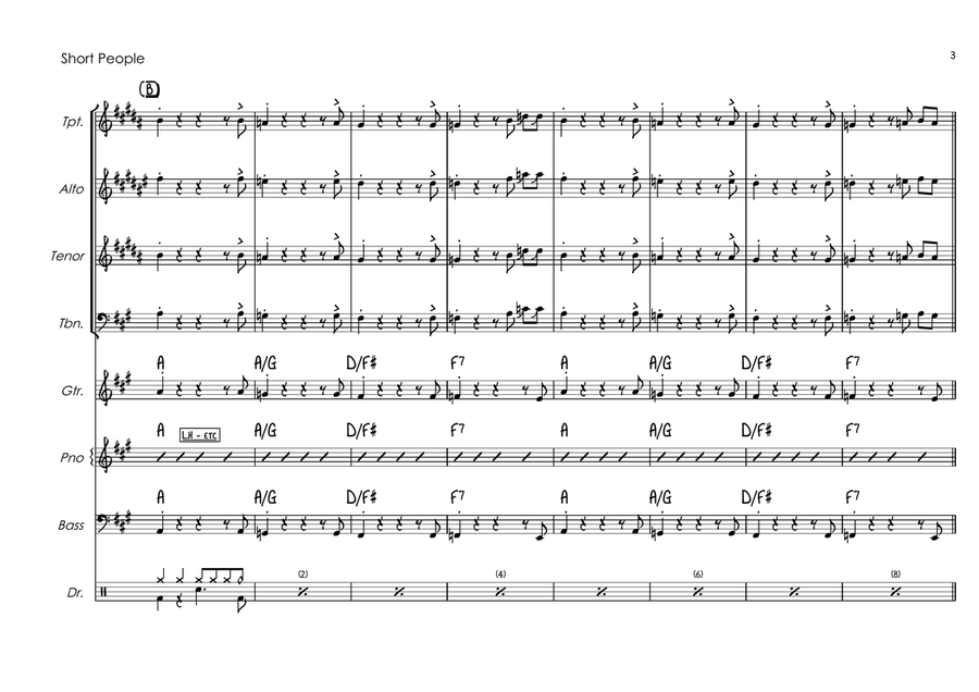 Short People Jazz Ensemble scores gallery preview page 3