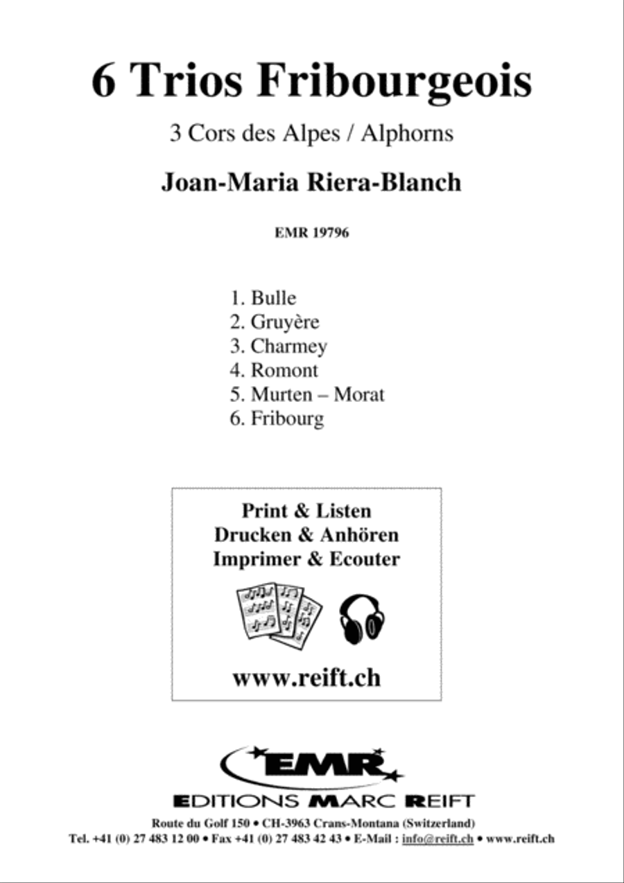 6 Trios Fribourgeois Alphorn scores gallery preview page 2