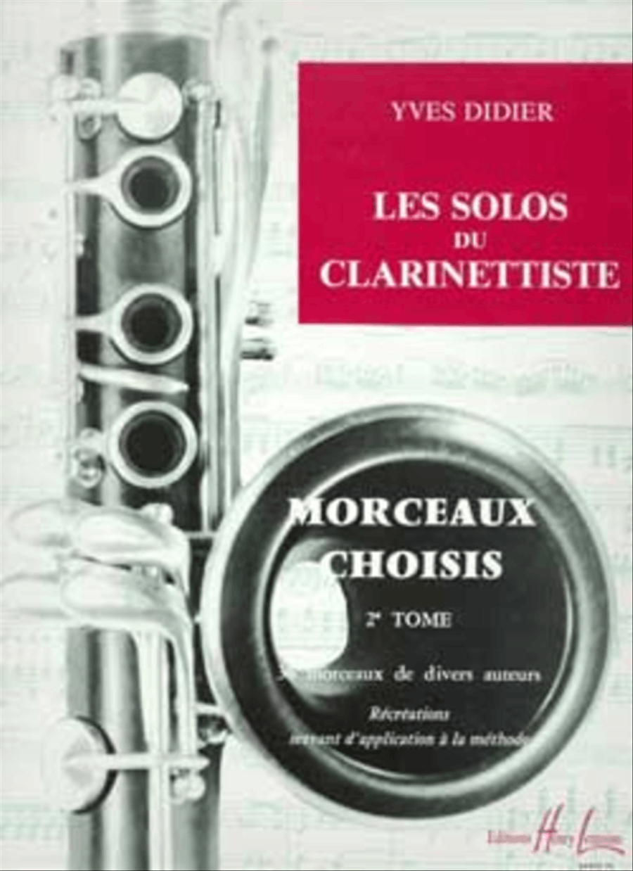 Les solos du clarinettiste - Volume 2 Clarinet Solo scores gallery preview page 1