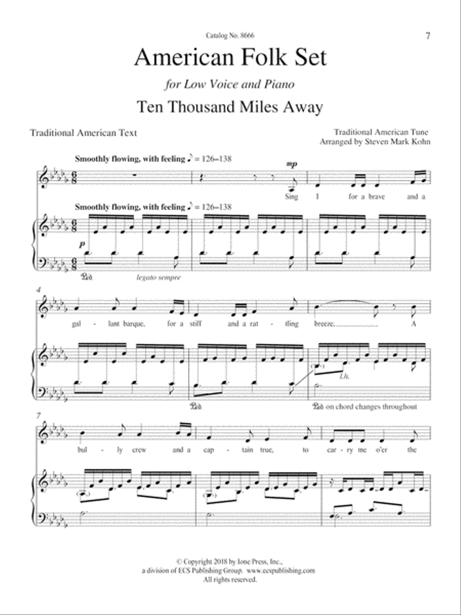 Ten Thousand Miles Away Ten Thousand Miles Away Low Voice scores gallery preview page 2