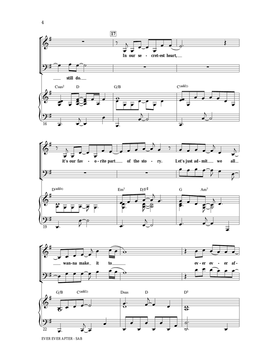 Ever Ever After (from Enchanted) (arr. Ed Lojeski) 3-Part scores gallery preview page 3