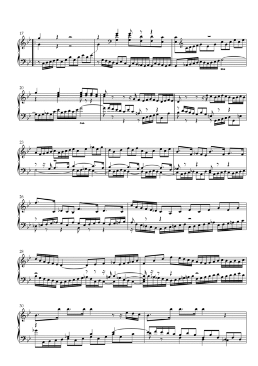 Prelude & Fugue No. 5 in D major (BWV 874) - Chromatically Inverted Piano scores gallery preview page 5