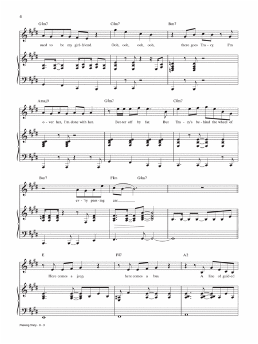 Passing Tracy Passing Tracy Piano, Vocal, Guitar scores gallery preview page 3