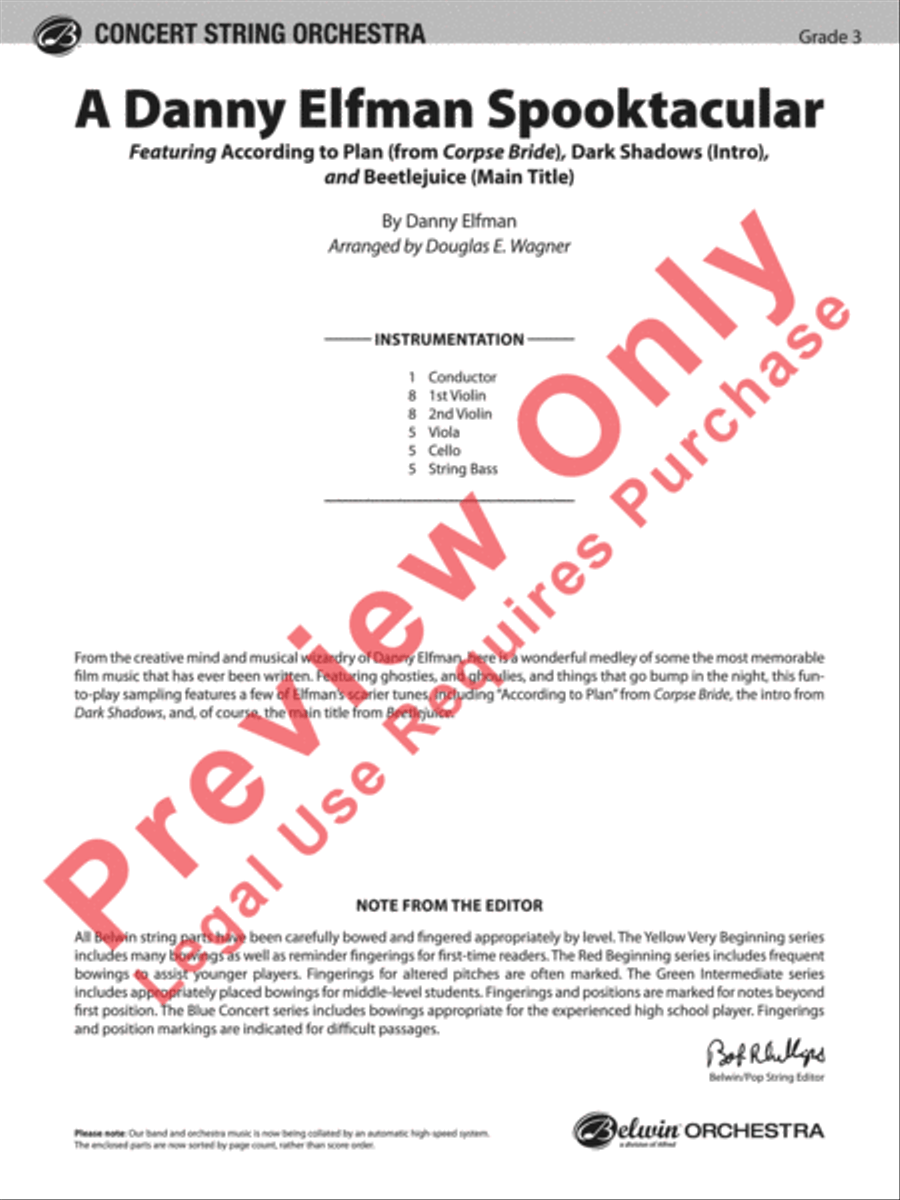A Danny Elfman Spooktacular String Orchestra scores gallery preview page 2