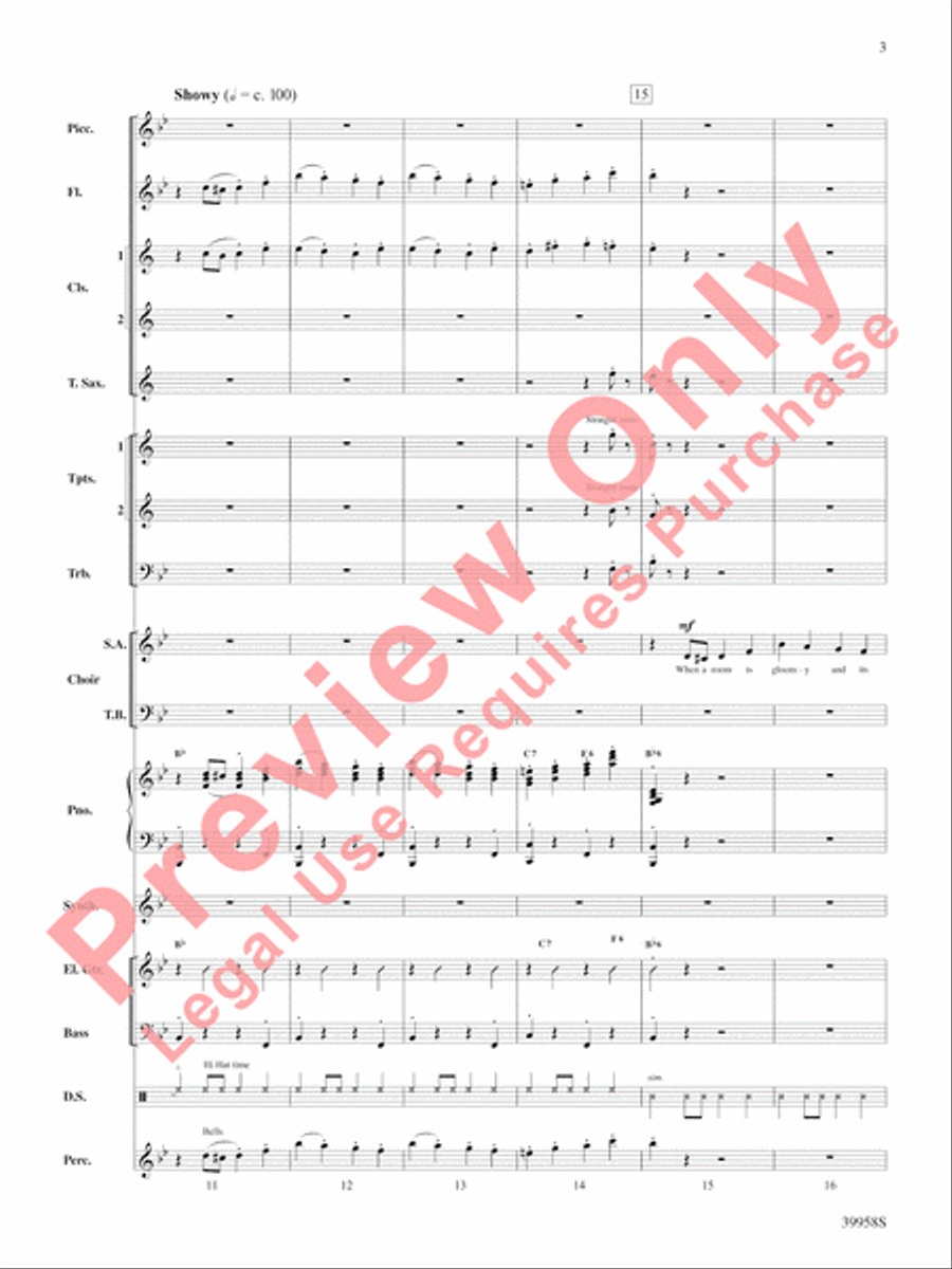 Elf: A Medley from the Broadway Musical Choir scores gallery preview page 4