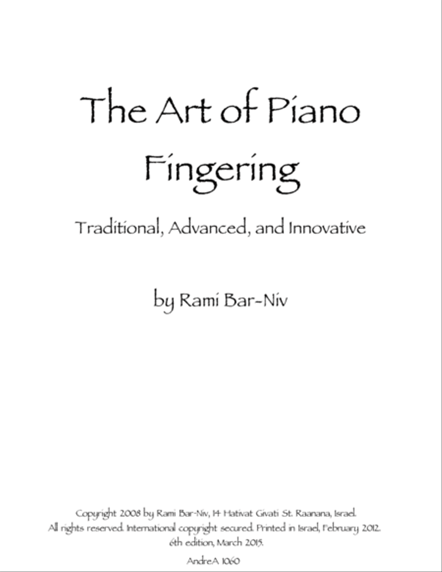 The art sales of piano fingering