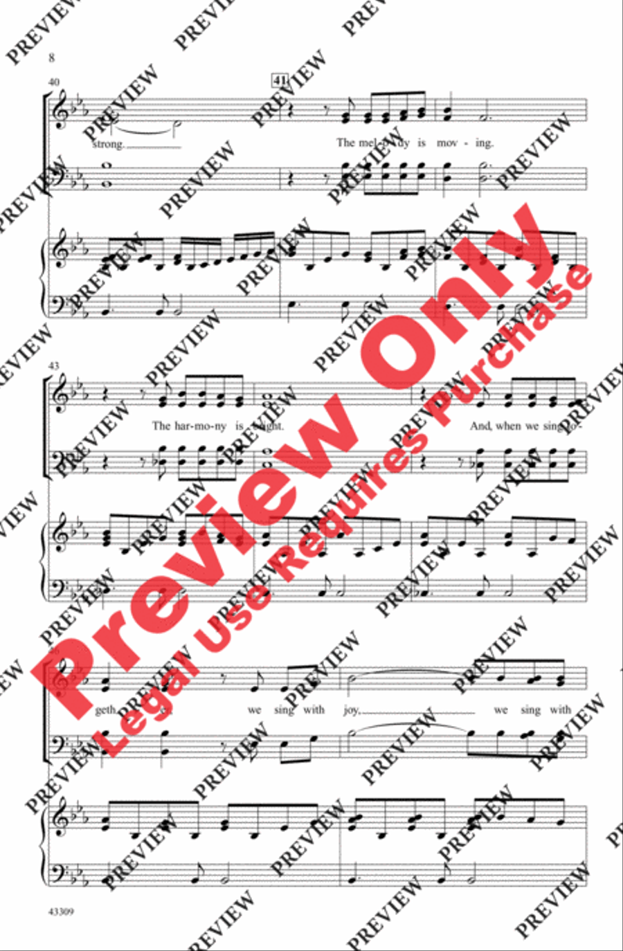 With a Song - SoundTrax CD (CD only) Choir scores gallery preview page 8