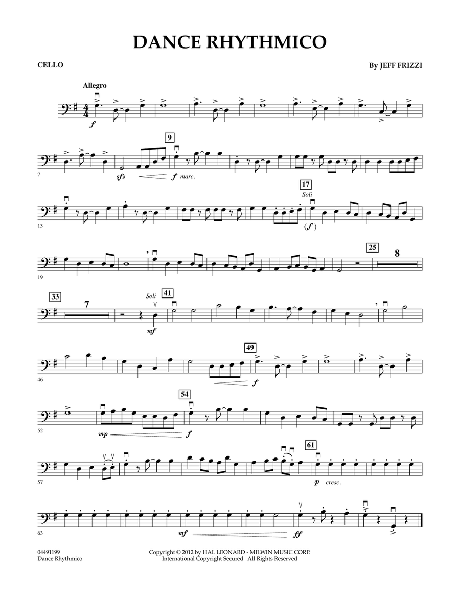 Dance Rhythmico - Cello Orchestra scores gallery preview page 1