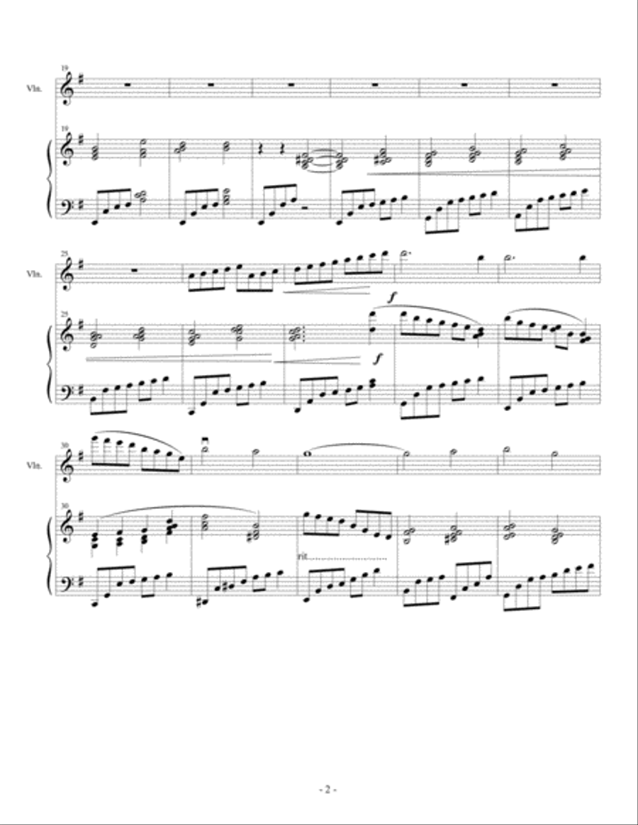 O Come O Come Emmanuel - for Piano and Violin Violin Solo scores gallery preview page 2
