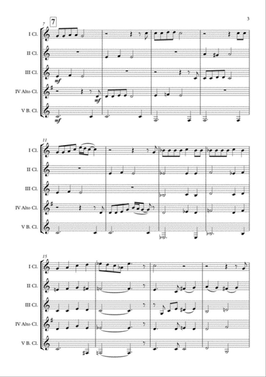 Barcelona Barcelona Clarinet Choir scores gallery preview page 4