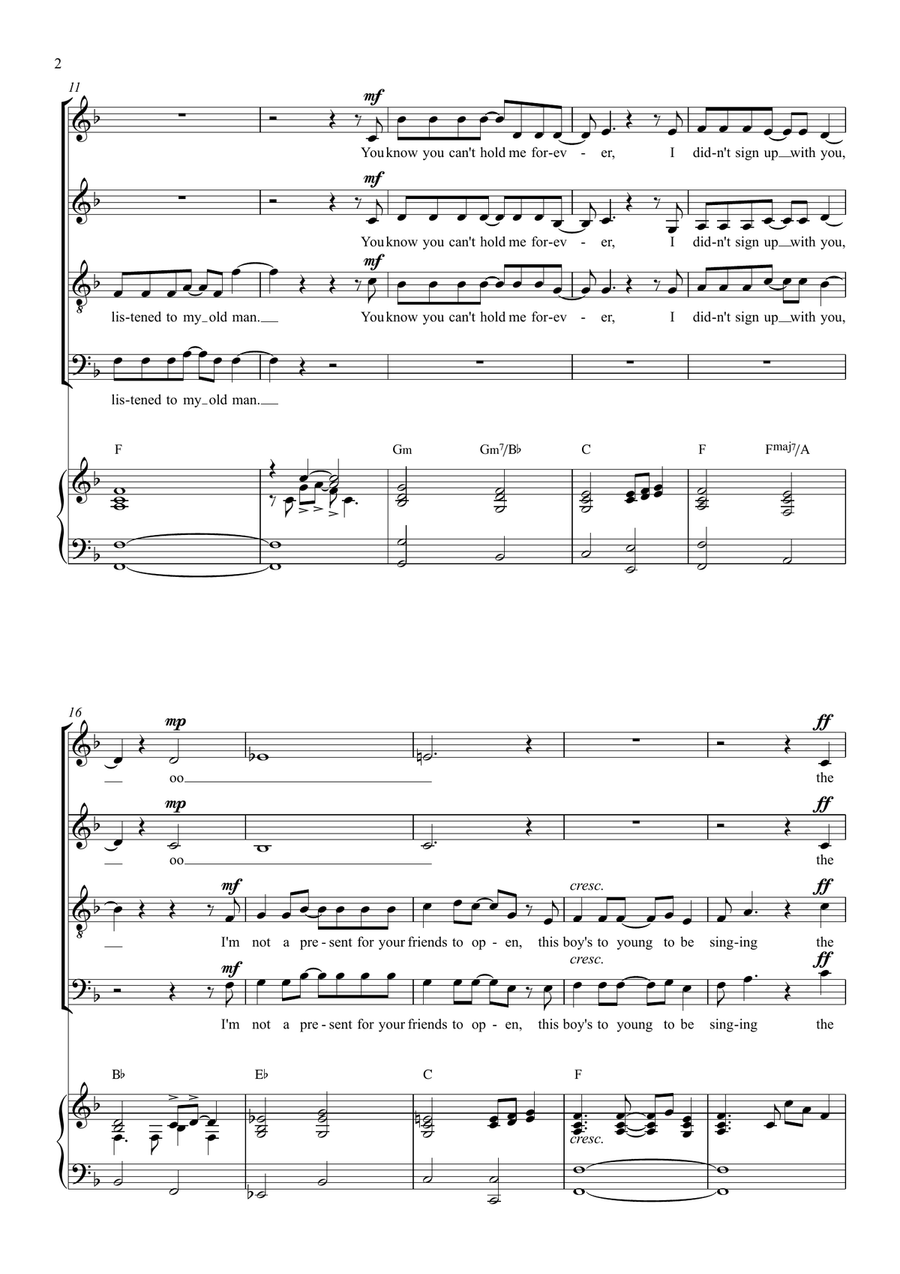 Goodbye Yellow Brick Road 4-Part scores gallery preview page 2