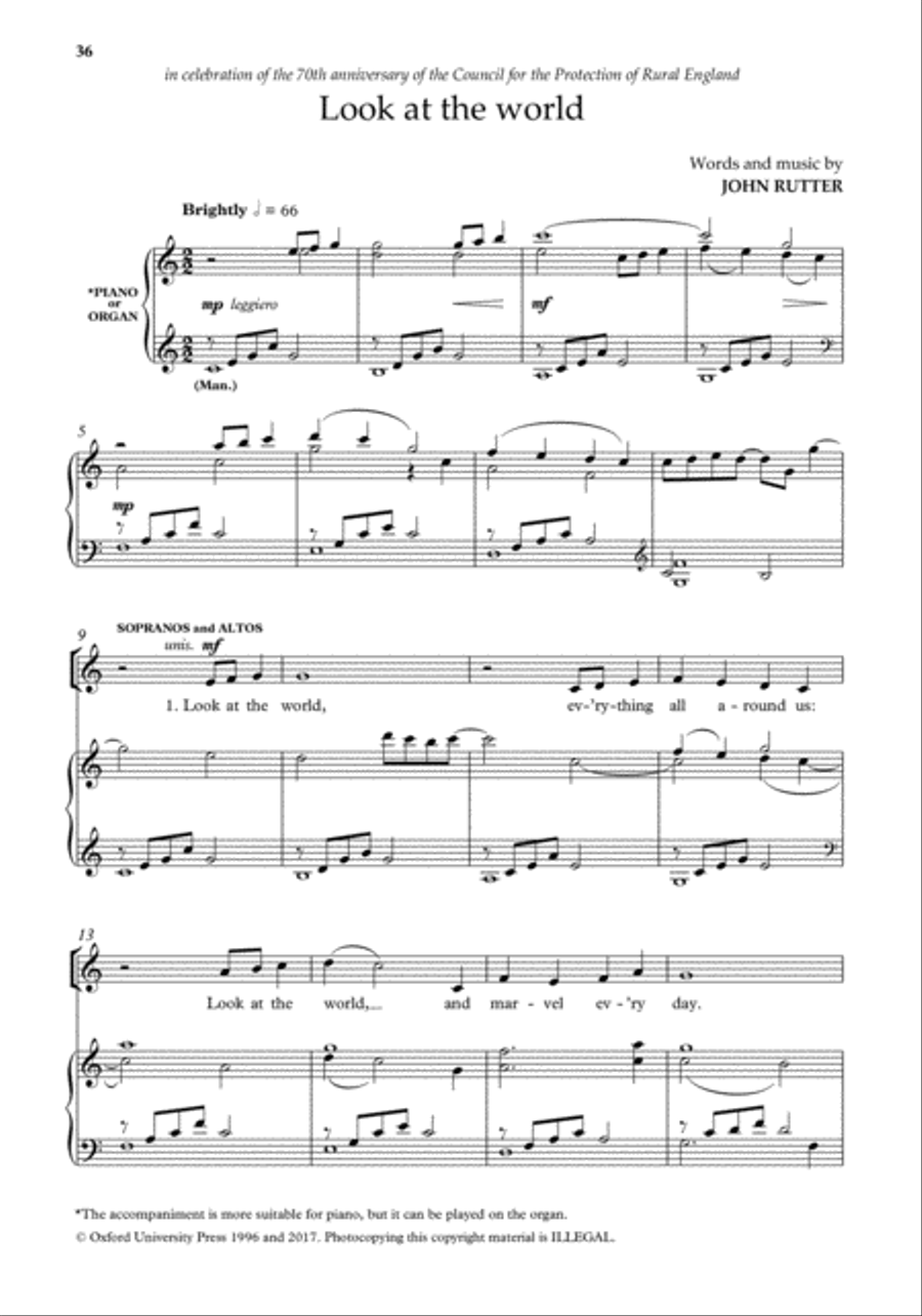 John Rutter Anthems for SA Men SA scores gallery preview page 34
