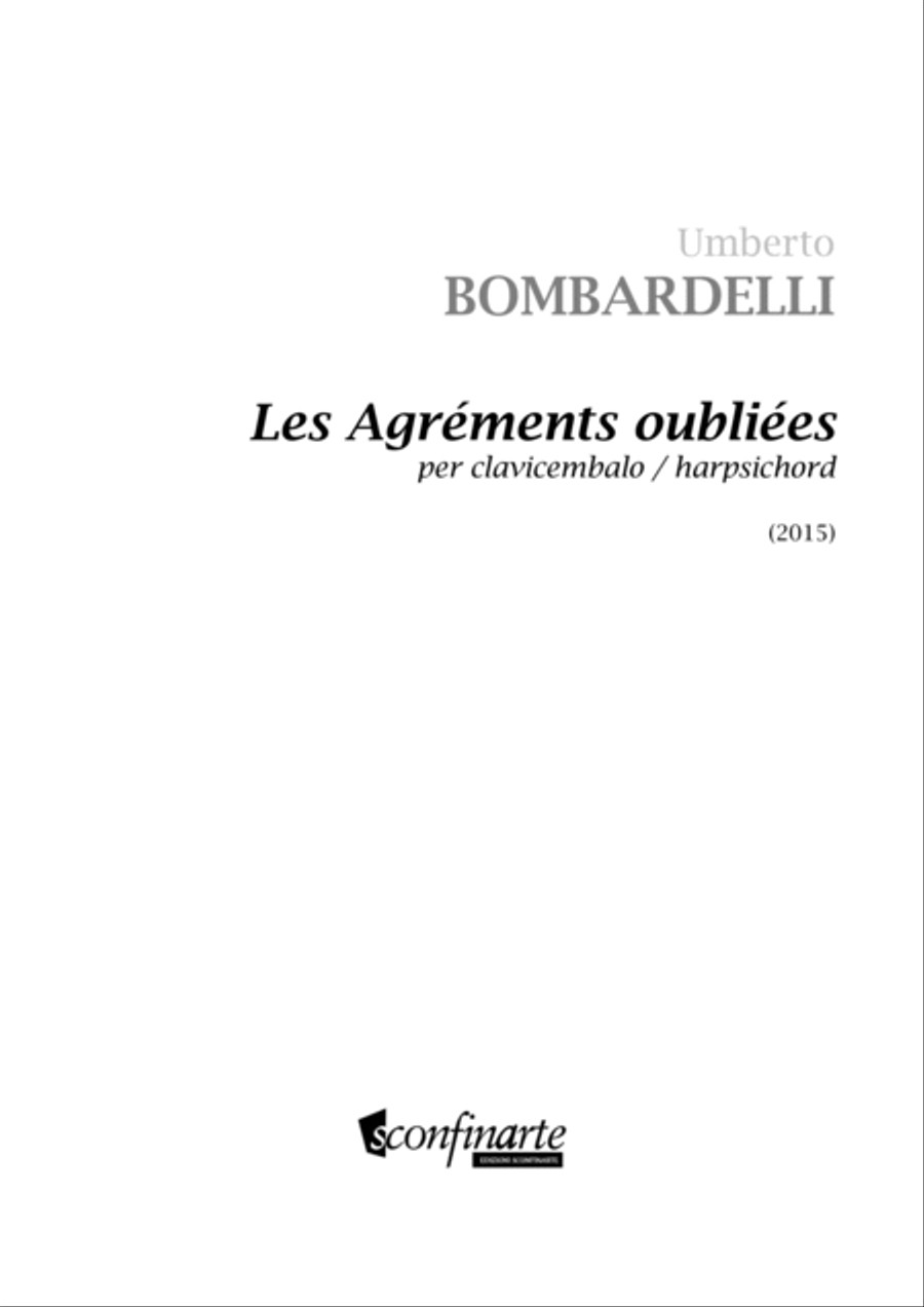 Umberto Bombardelli: LES AGRÉMENTS OUBLIÉES (ES 924) Harpsichord scores gallery preview page 3