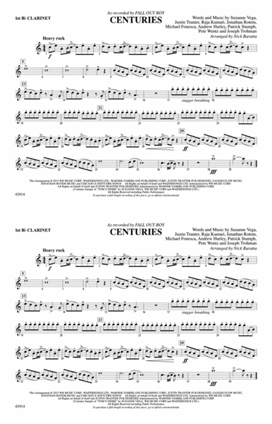 Centuries: 1st B-flat Clarinet
