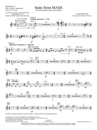 Suite from Mass (arr. Michael Sweeney) - Percussion 2