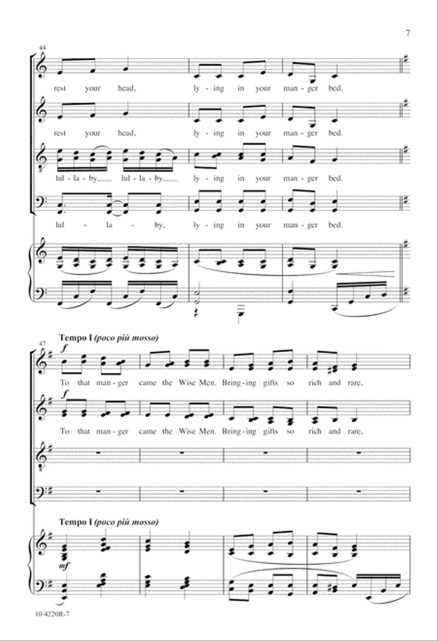 Jesus, Jesus, Rest Your Head Divisi scores gallery preview page 7