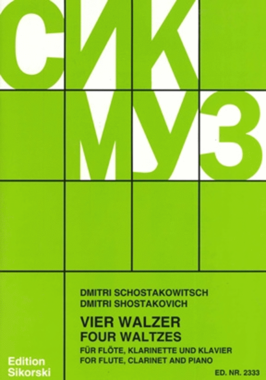 4 Waltzes Clarinet scores gallery preview page 1