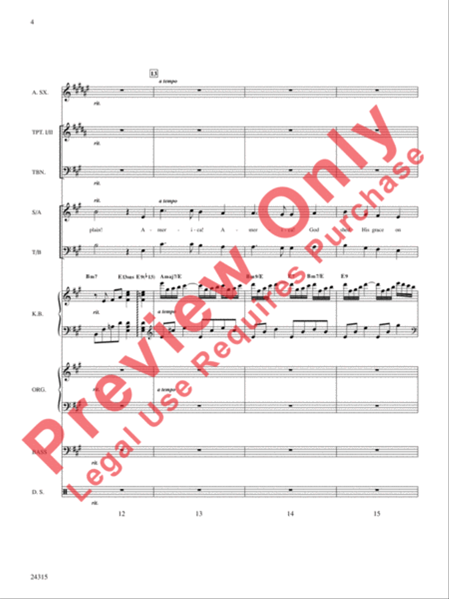America, the Beautiful America, the Beautiful Choir scores gallery preview page 5