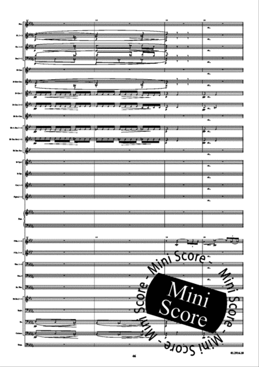 Piano Concerto opus 16 A Minor Concert Band scores gallery preview page 50