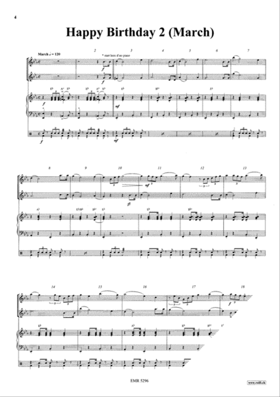Happy Birthday Piano Accompaniment scores gallery preview page 4