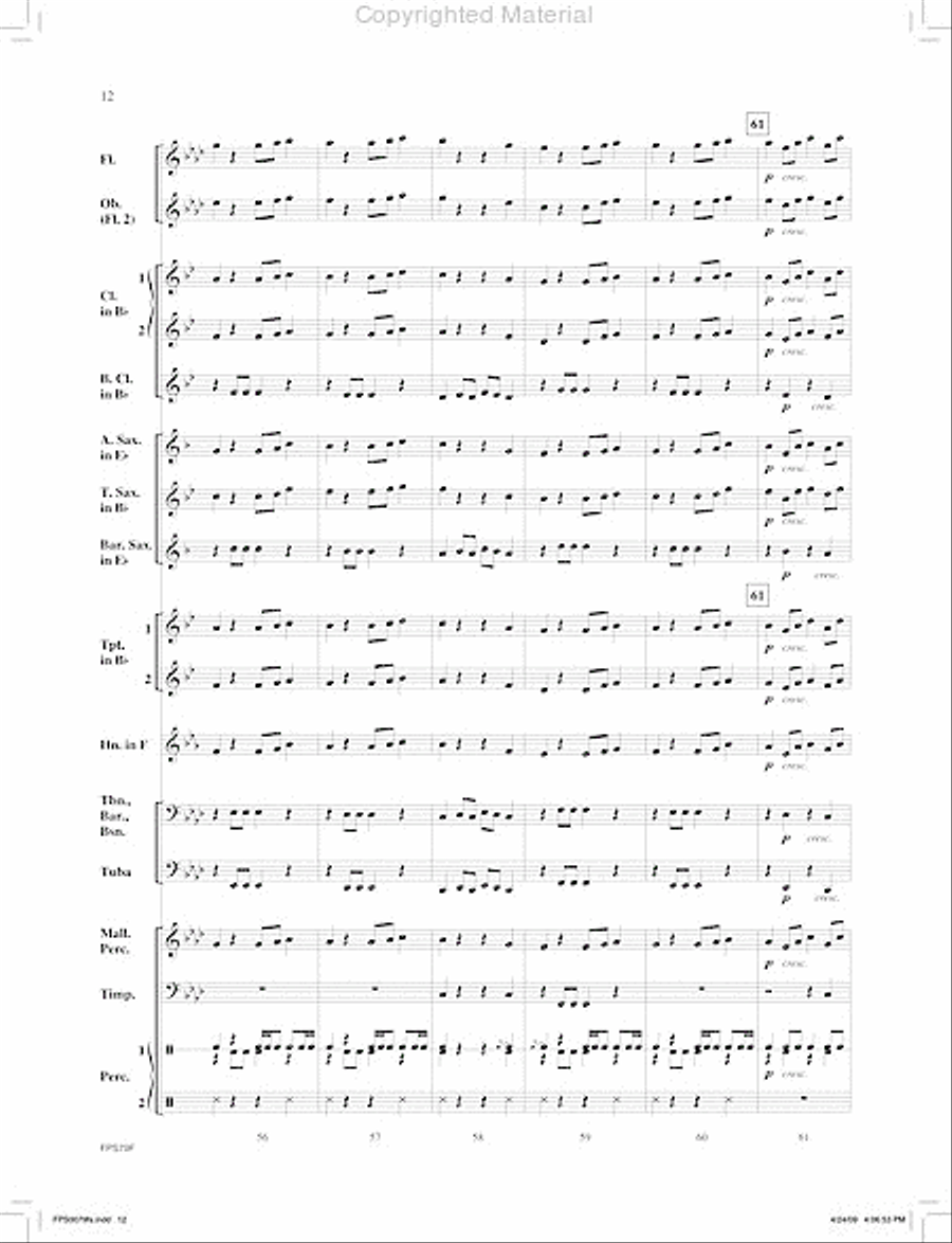 Phantom Echo Concert Band scores gallery preview page 13
