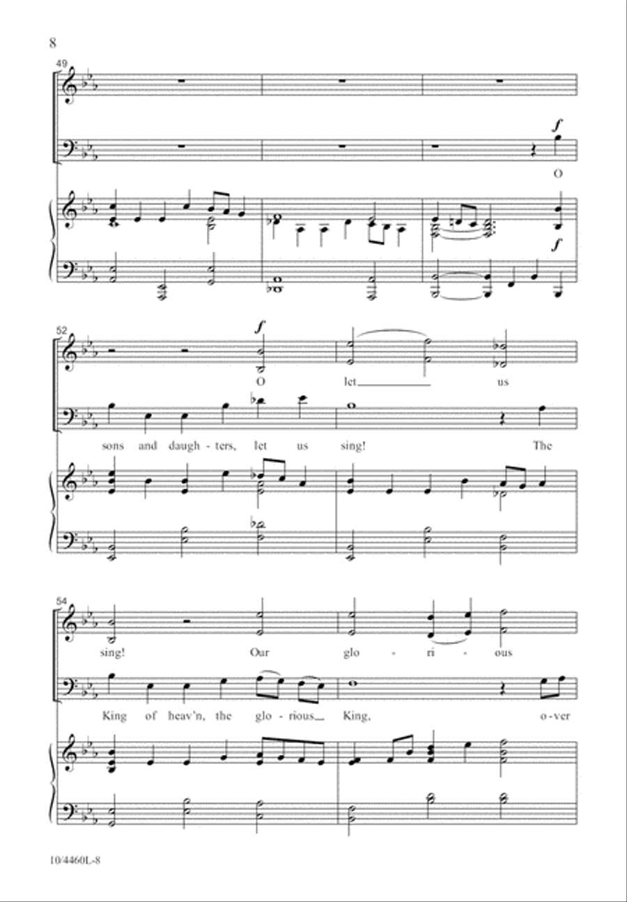O Sons and Daughters, Let Us Sing! 4-Part scores gallery preview page 9