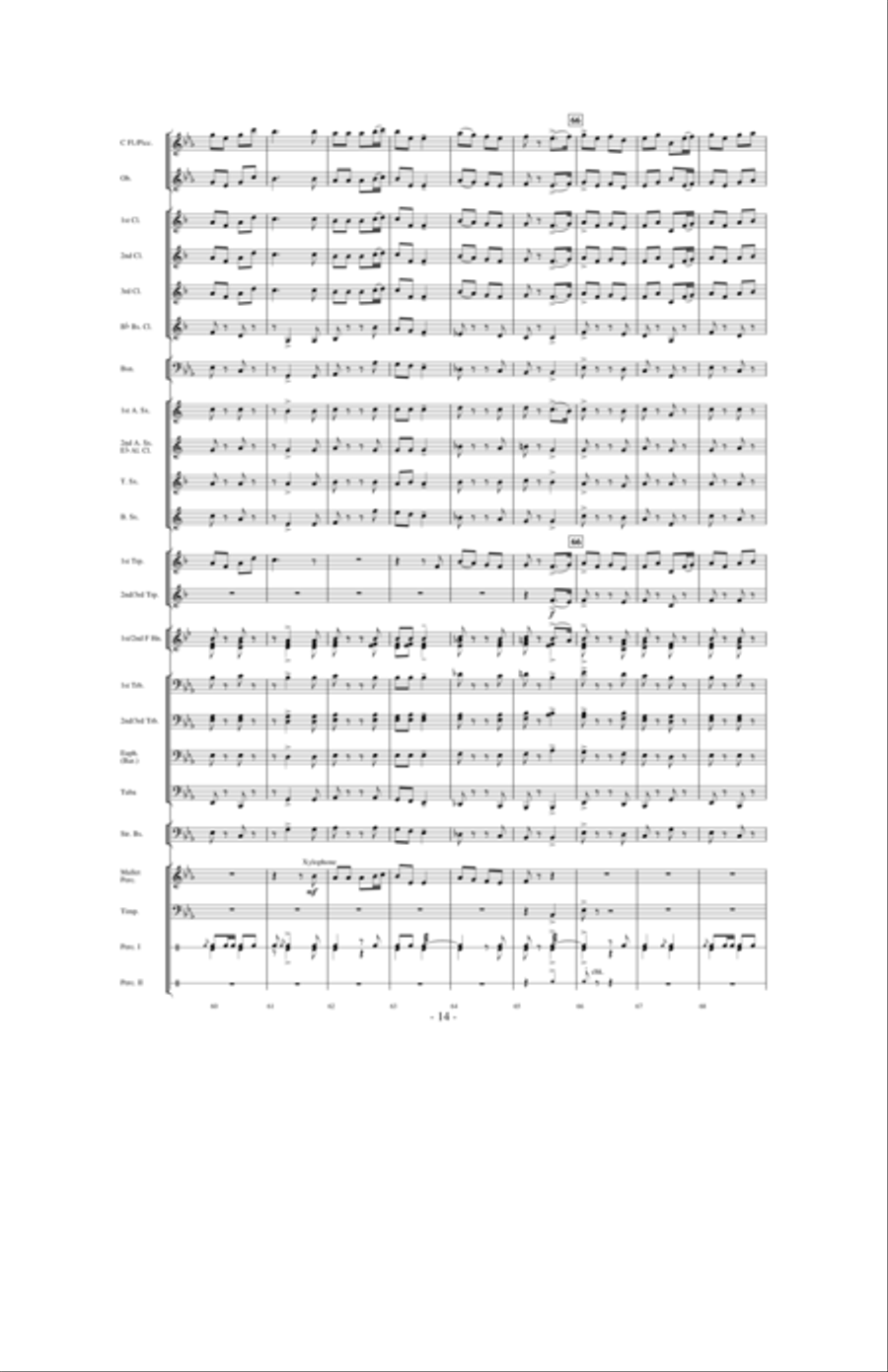 In the Winter of 1730: A River's Journey Concert Band scores gallery preview page 13