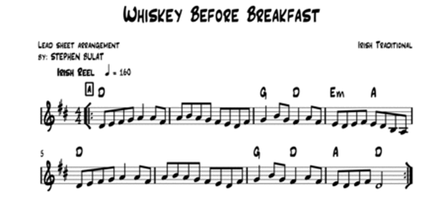 Whiskey Before Breakfast (Irish Traditional) - Lead sheet in original key of D