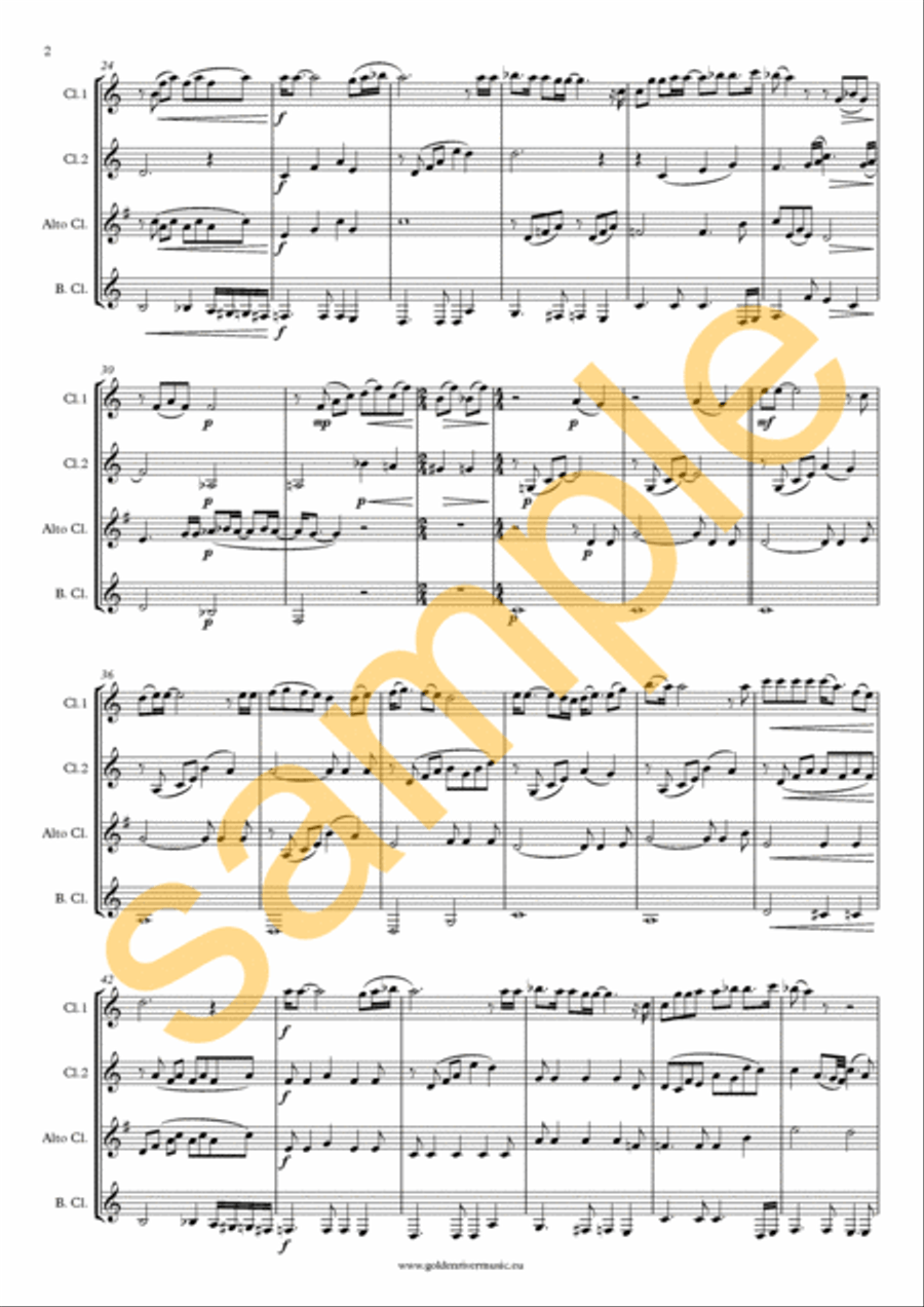 Bohemian Rhapsody - clarinet quartet Clarinet Quartet scores gallery preview page 3