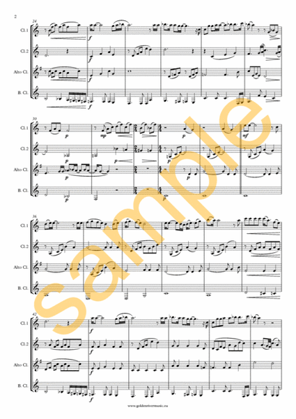 Bohemian Rhapsody - clarinet quartet image number null