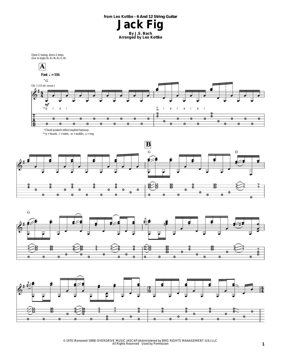 Jack Fig Acoustic Guitar scores gallery preview page 1