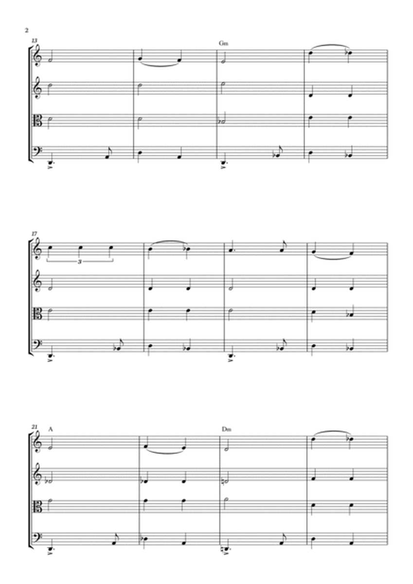 Habanera -Carmen - Georges Bizet, for String Quartet in a easy version with chords - Score and parts image number null