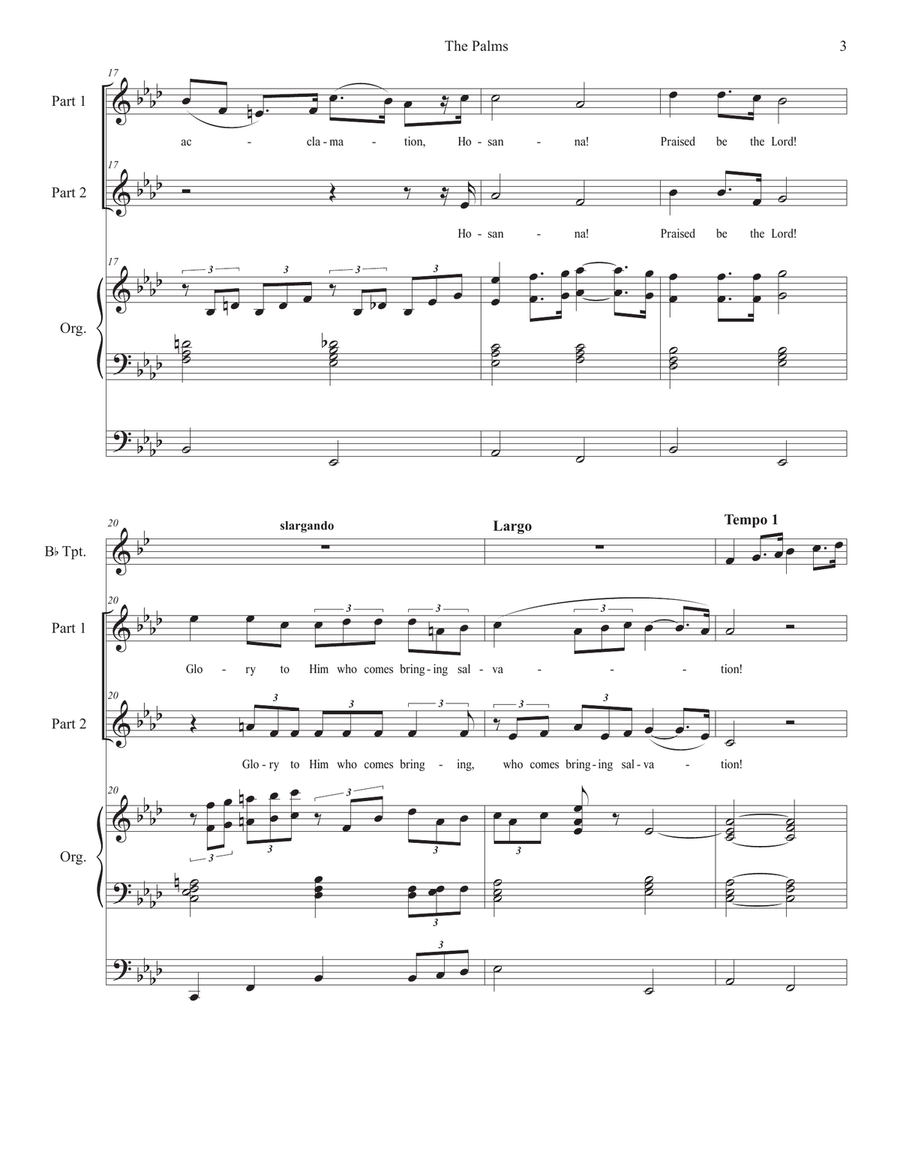The Palms (2-part choir) (Easy Choir Version) 2-Part scores gallery preview page 3