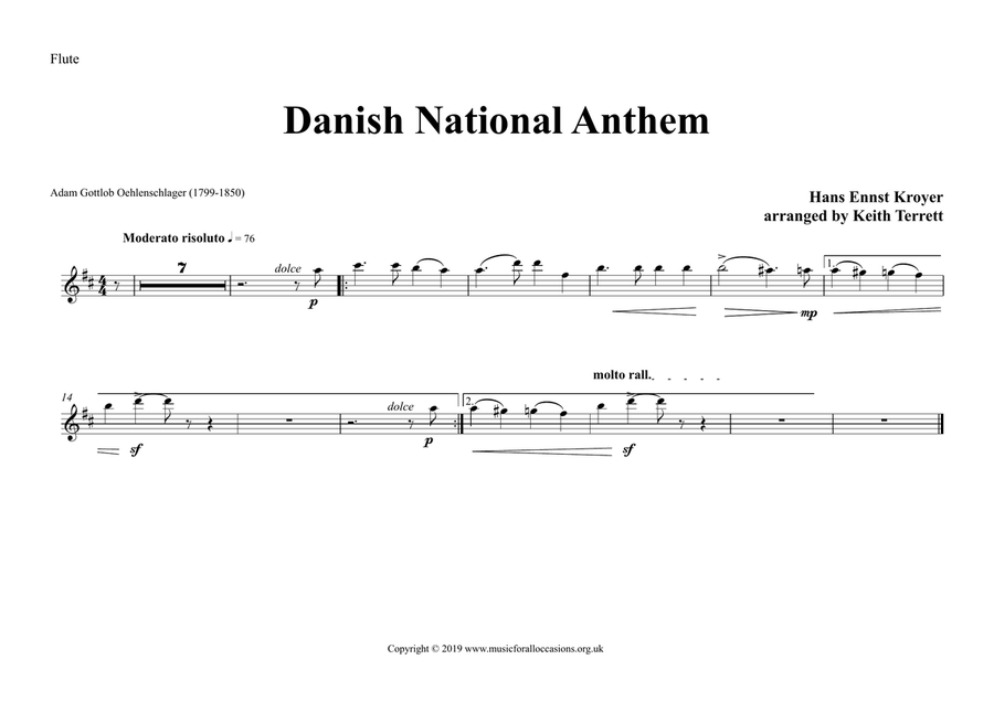 Danish National Anthem (Orchestre national d'Île-de-France Edition) Full Orchestra scores gallery preview page 5
