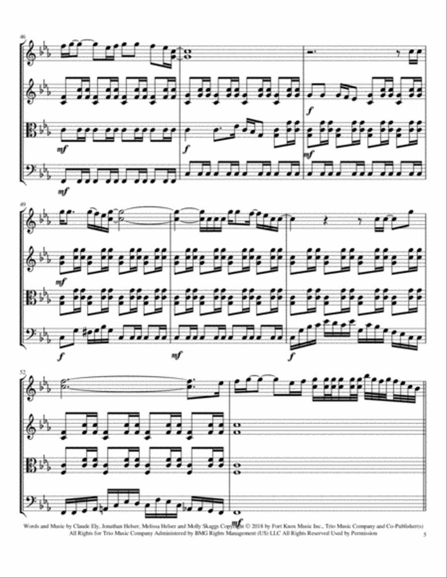 Ain't No Grave String Quartet scores gallery preview page 5