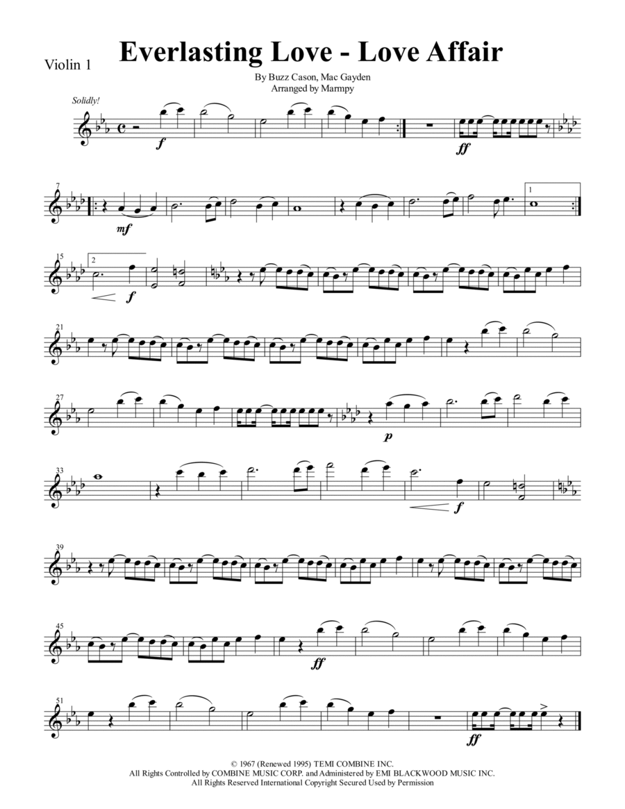 Everlasting Love String Trio scores gallery preview page 1