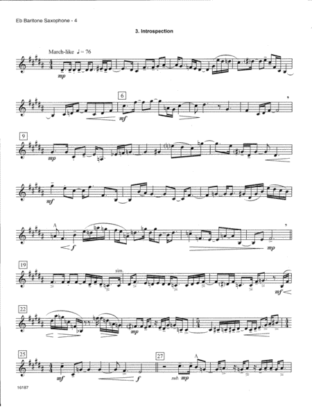 Quartet #3 - Eb Baritone Saxophone
