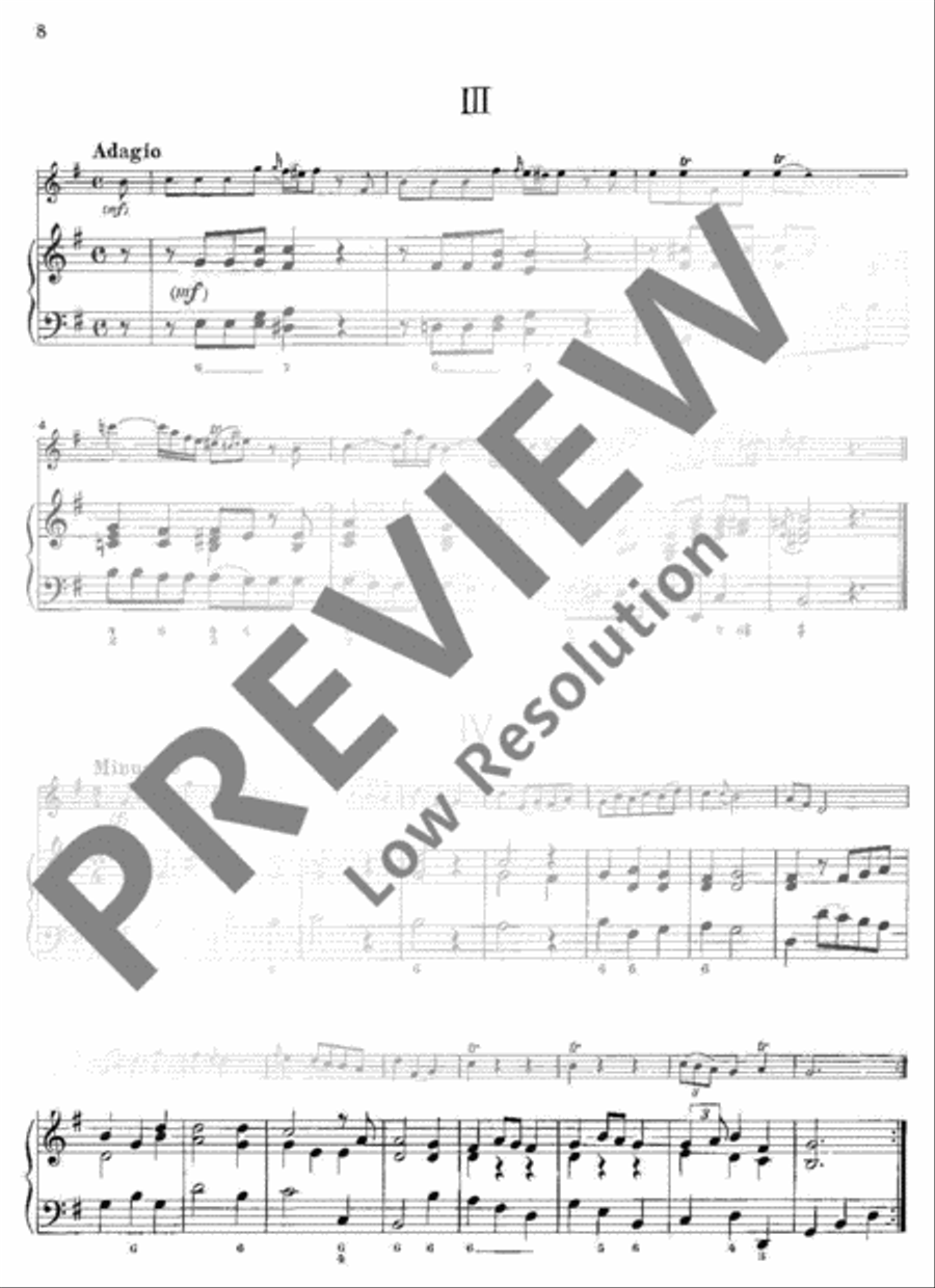 Sonata in G major Flute scores gallery preview page 9